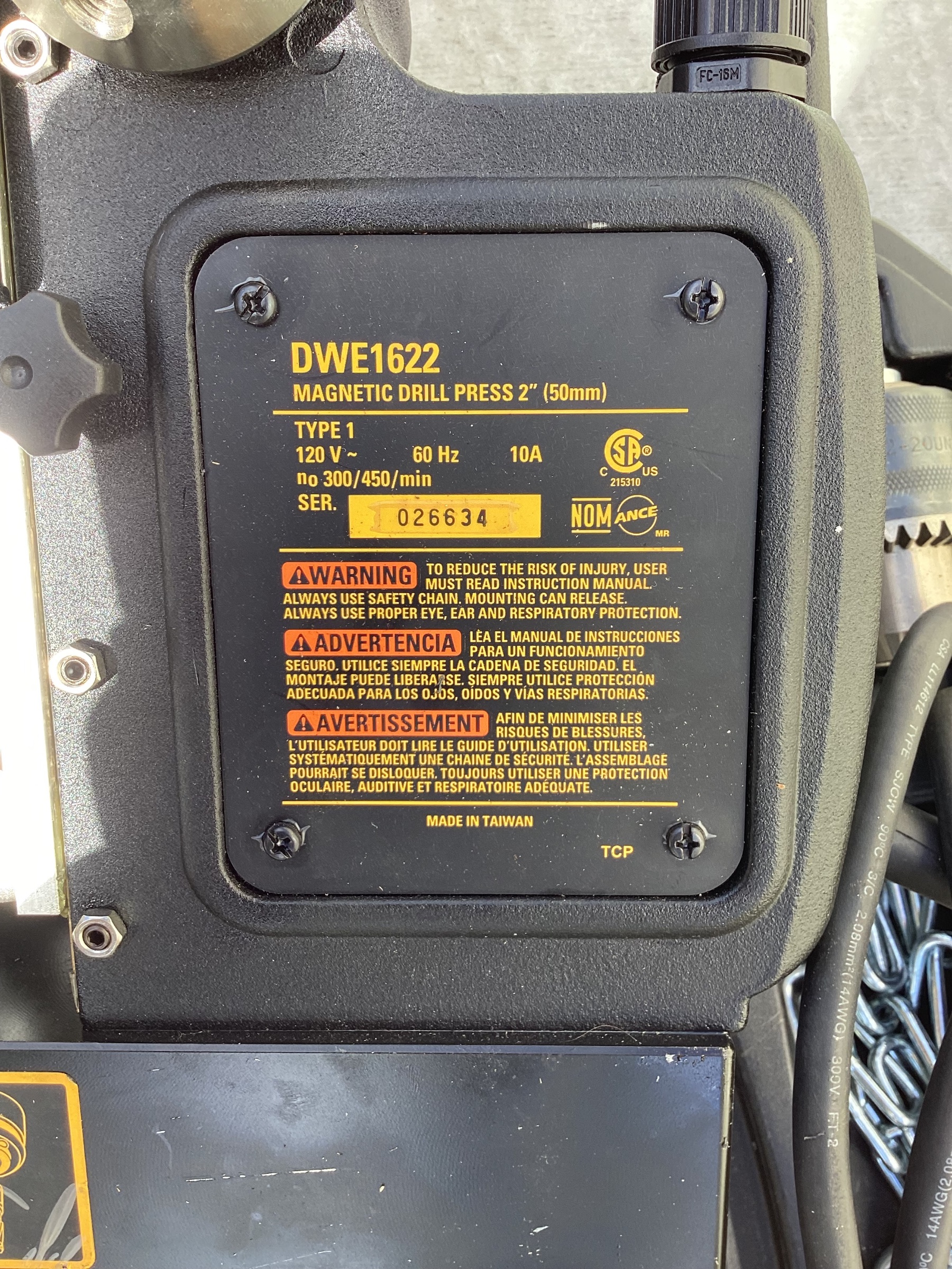 Dewalt Magnetic Drill Press — image 2